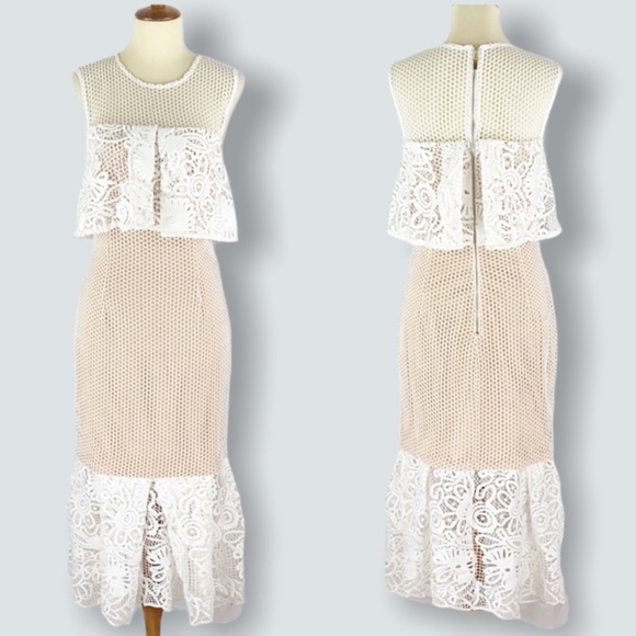 Revolve ELLIATT Serenity Cold Shoulder Lace Sheath - Picture 2 of 13